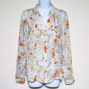 Conversations by Anthropologie 12 of 52 Long Sleeve Button Shirt Women's US 6 🔥